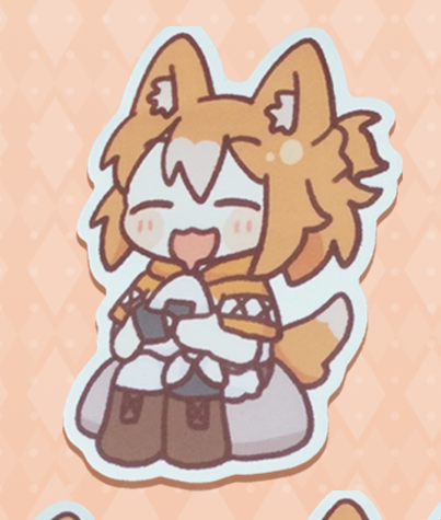 Koragi Sitting Onigiri Sticker 4"