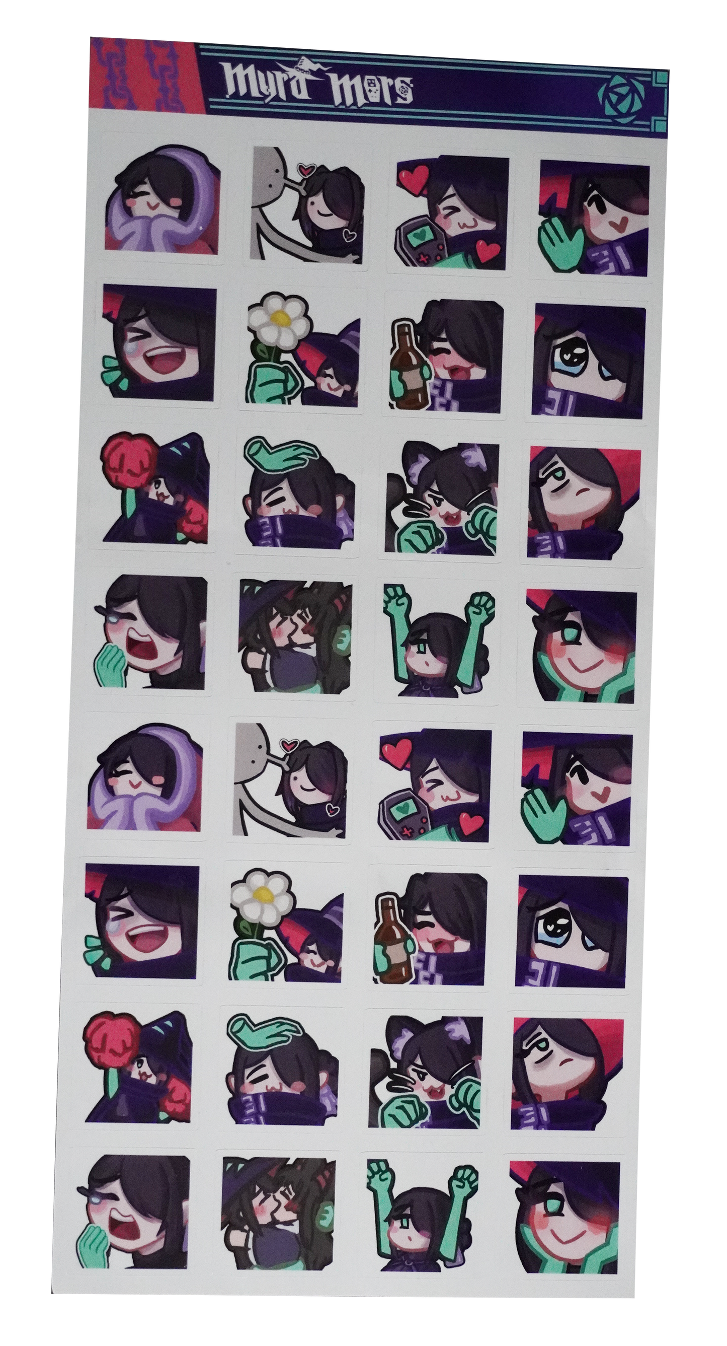 Myra Emote Sticker Sheet