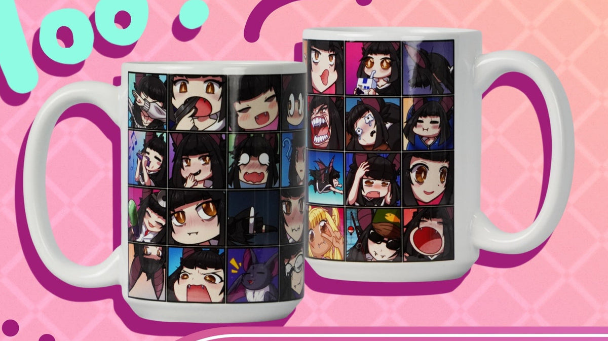 White BatAtVideoGames Emotes Mug