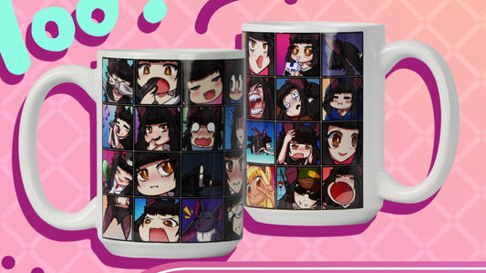 White BatAtVideoGames Emotes Mug