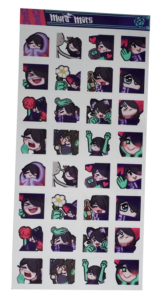 Myra Emote Sticker Sheet